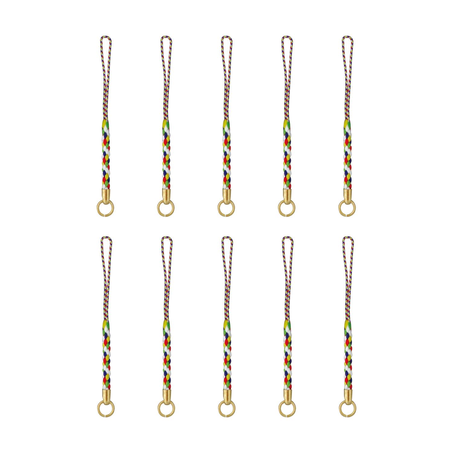 Nippon Chuko Loop-Attached Netsuke Cord Strap 8cm 100 Pieces Mix F1-136-100