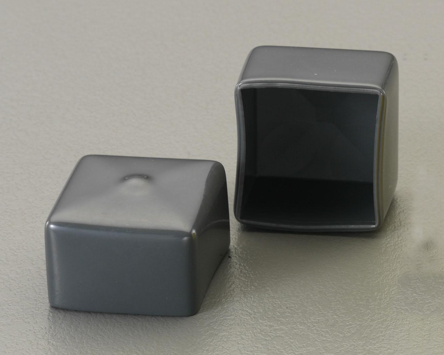 60x60x40mm Square Protective Cap (Gray / 2 pieces)
