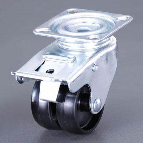 50mm Casters (Swivel Fittings with Twin Wheels and Brakes)