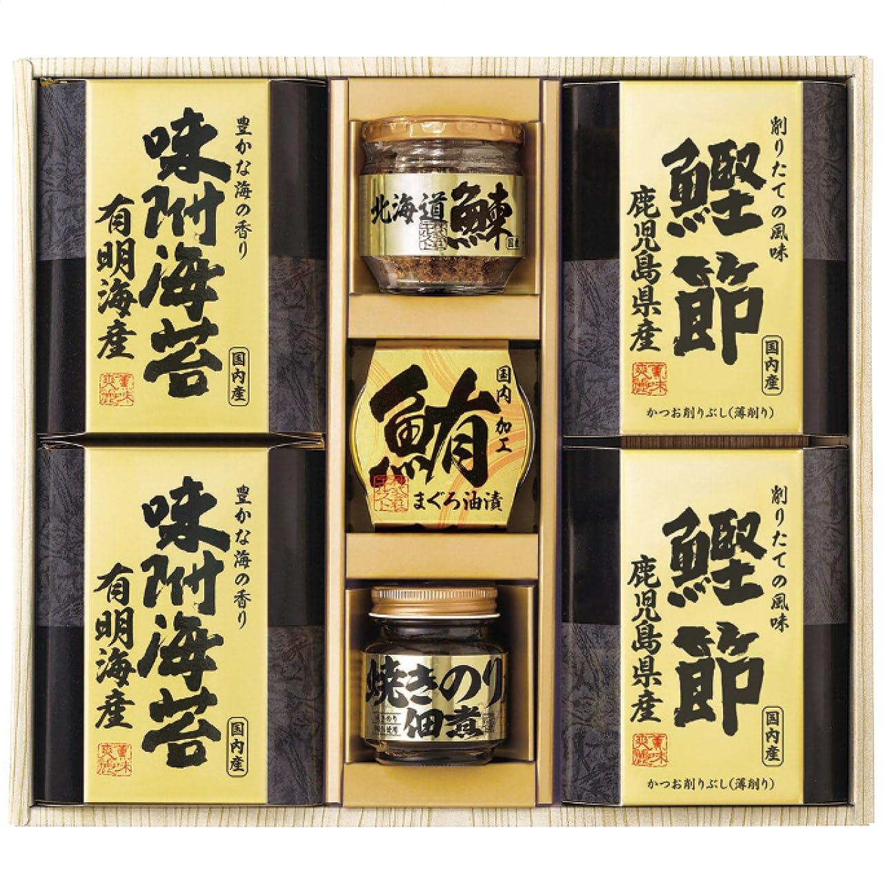 Delicious Delights Assortment 5874-40 A Japanese-style gift box featuring a selection of the finest domestic delicacies 9238-052