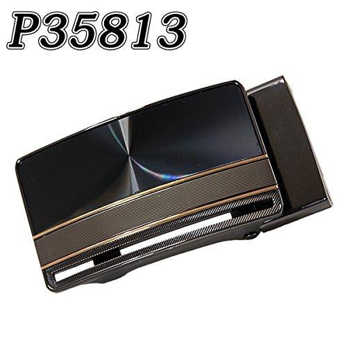 TENKAPAS Stepless Adjustment Comfort & Convenience Auto-Lock Genuine Leather Belt for Men P35813