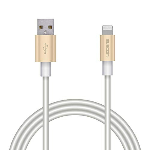 ELECOM Lightning Cable for iPhone Charging Cable with Aluminum Connector Semi-High Durability Apple Certified 1m Gold MPA-UALPS10GD