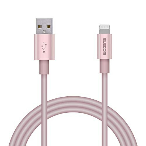 ELECOM Lightning Cable for iPhone Charging Cable with Aluminum Connector Semi-High Durability Apple Certified 1m Pink MPA-UALPS10PN