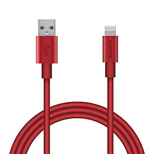 ELECOM Lightning Cable for iPhone Charging Cable with Aluminum Connector Semi-High Durability Apple Certified 1m Red MPA-UALPS10RD