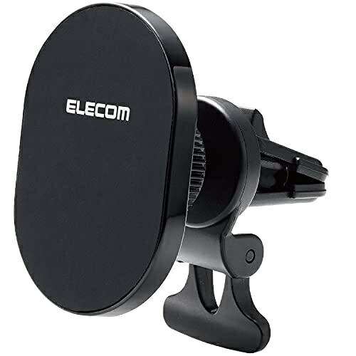 ELECOM Smartphone Holder for Cars, Magnetic Type, Air Vent Mount, Black P-CARS13BK