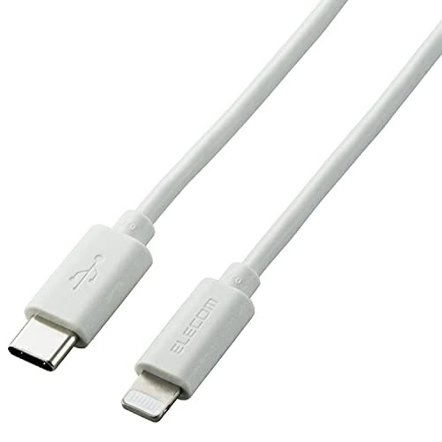 ELECOM USB C(TM)-Lightning Cable for iPhone/iPad/iPod/Magic Keyboard/Magic Mouse/Magic Trackpad Charging Compatible 1.0m Silver U2C-APCL10SV