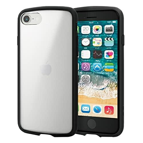 ELECOM iPhone SE (2nd/3rd Generation) / 8 / 7 Case Shockproof Clear Back TOUGH SLIM LITE Black PM-A22STSLFCSBK