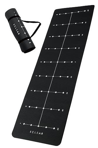 ELECOM Training Mat Yoga Mat 8mm Thickness Non-Slip Wavy Pattern ECLEAR SPORTS Black HCF-YMW08BK