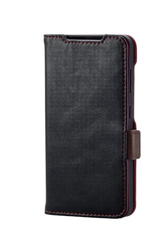 ELECOM Galaxy S24 SC-51E Case Cover Wallet-Style Leather TPU Strap Hole Shock-Resistant Shock-Absorbing Wireless Charging Compatible Black PM-G241PLFYBK