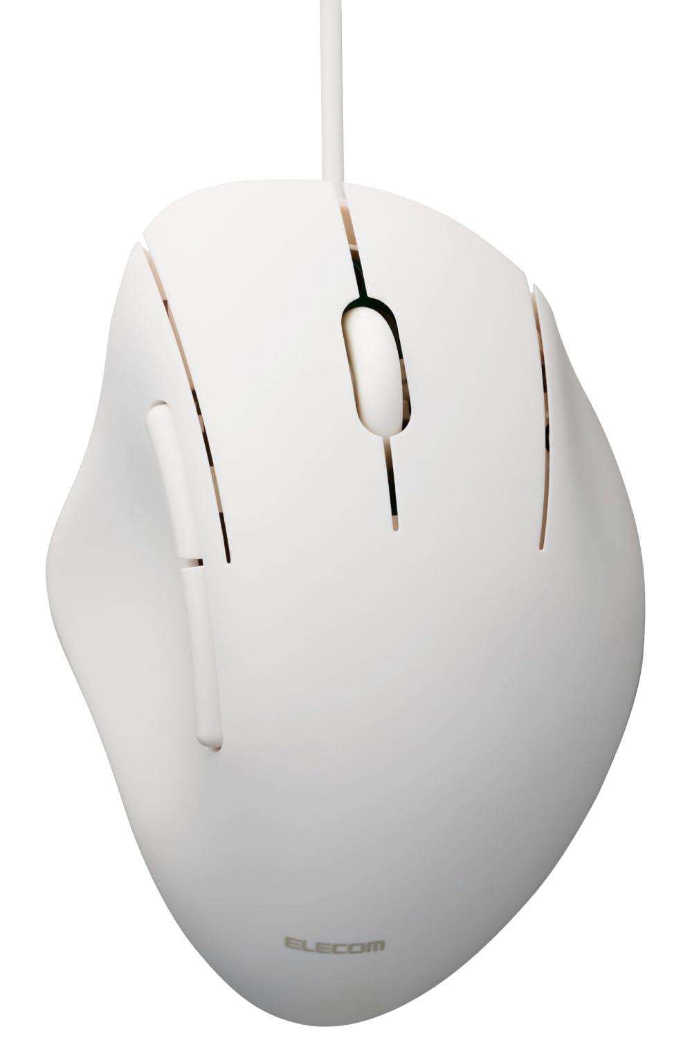 ELECOM Mouse SHELLPHA Wired Silent 5-Button S Size Antibacterial White M-SH21UBSKWH