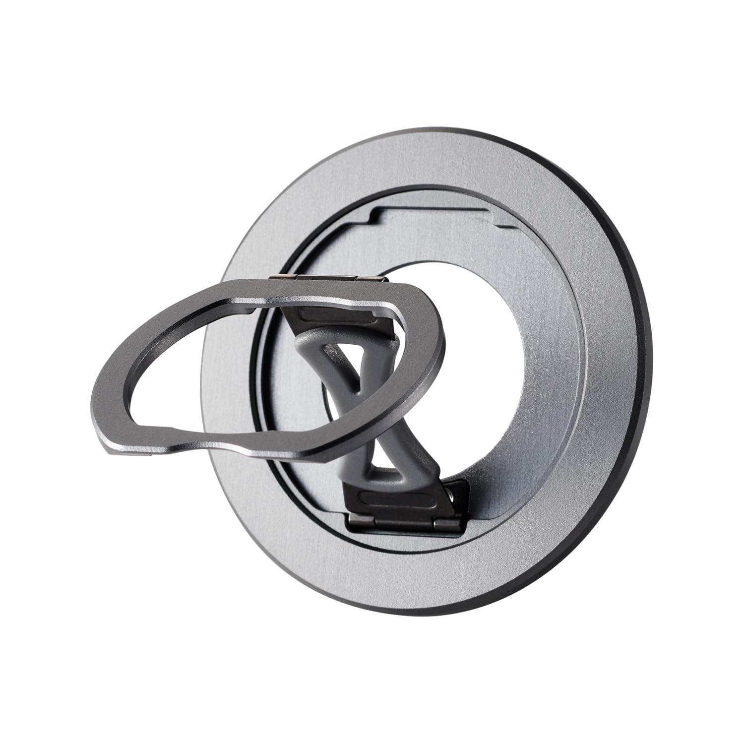 ELECOM Smartphone Ring Magnet Magsafe Smartphone Stand Load Capacity: 800g Fall Prevention Cute Titanium Silver P-STRMKSLSV