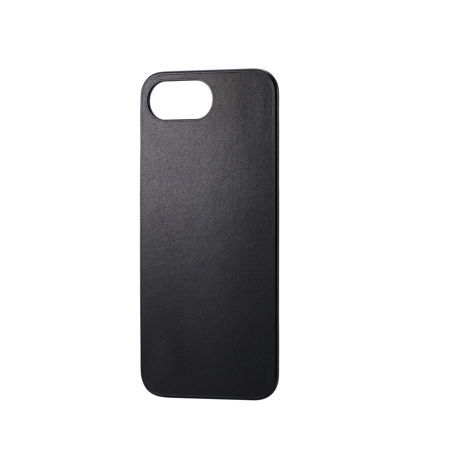 ELECOM iPhone 16e Dress-Up Back Panel Soft Leather Black PM-A25SMPPLBK