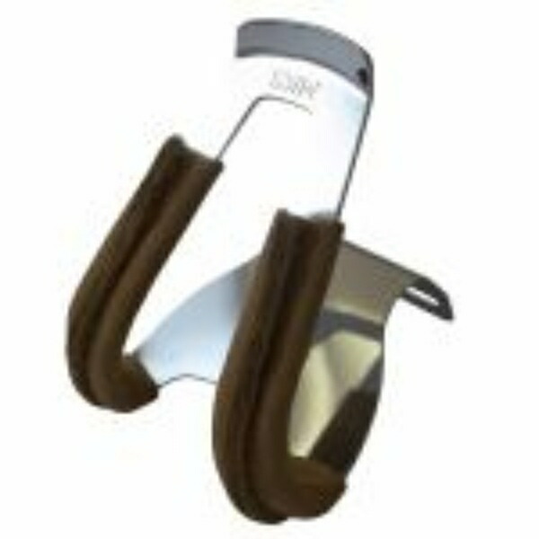 Mikashima (MKS) Bicycle Toe Clip HALF CLIP w/leather (Half Clip with Leather) Brown