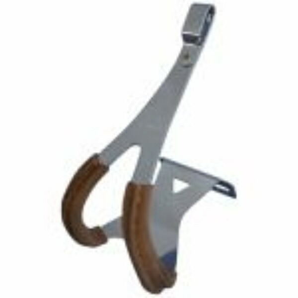 Mikashima (MKS) Bicycle Toe Clip TOE CLIP STEEL DEEP w/leather (Steel Toe Clip Deep with Leather) Brown Size: LL