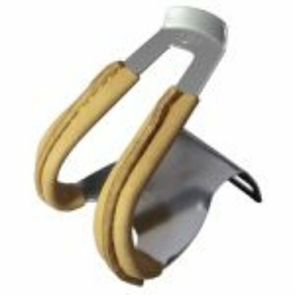 Mikashima (MKS) Bicycle Toe Clip HALF CLIP DEEP w/leather (Half Clip Deep with Leather) Brown