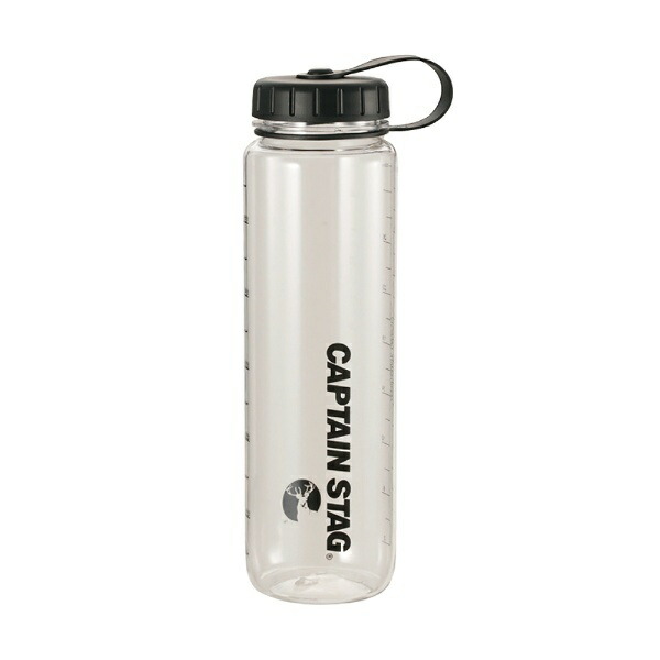 CAPTAIN STAG Water Bottle Sports Bottle 1000ml Direct Drink Rice Measurement Markings 6 Cups Black UE-3394