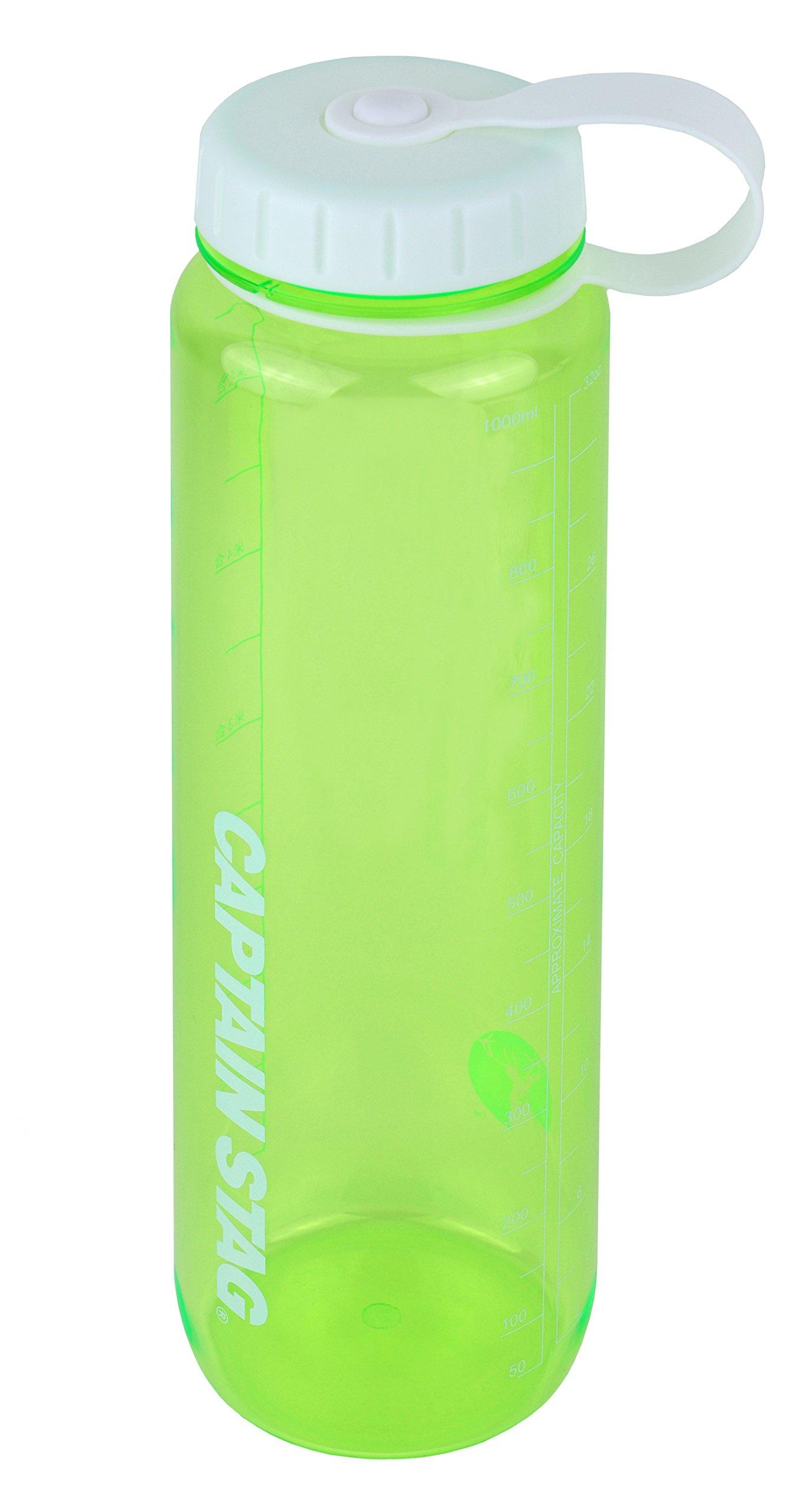CAPTAIN STAG Water Bottle Sports Bottle Water Bottle 1000ml Direct Drink Rice Measurement Markings 6 Go Green UE-3397