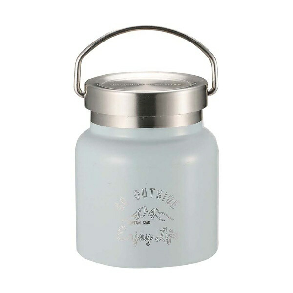 CAPTAIN STAG Food Pot Food Container Water Bottle Double Stainless Steel Bottle Vacuum Insulated Hot/Cold HD Food Pot 280ml Sax Monte UE-3439