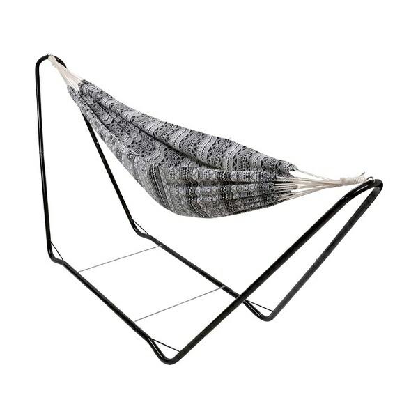 CAPTAIN STAG Camping Glamping Hammock with Storage Bag Geometric CS Black Label UD-2018