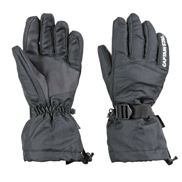 CAPTAIN STAG Gloves Waterproof Cold-Weather Long Lined with Fleece Lining Men's L Size Black UX-1070