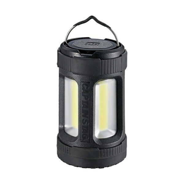 CAPTAIN STAG Lantern Light Raijin COB Lantern Mini 4-Level Adjustment Black UK-4063 87×87×Height 148mm