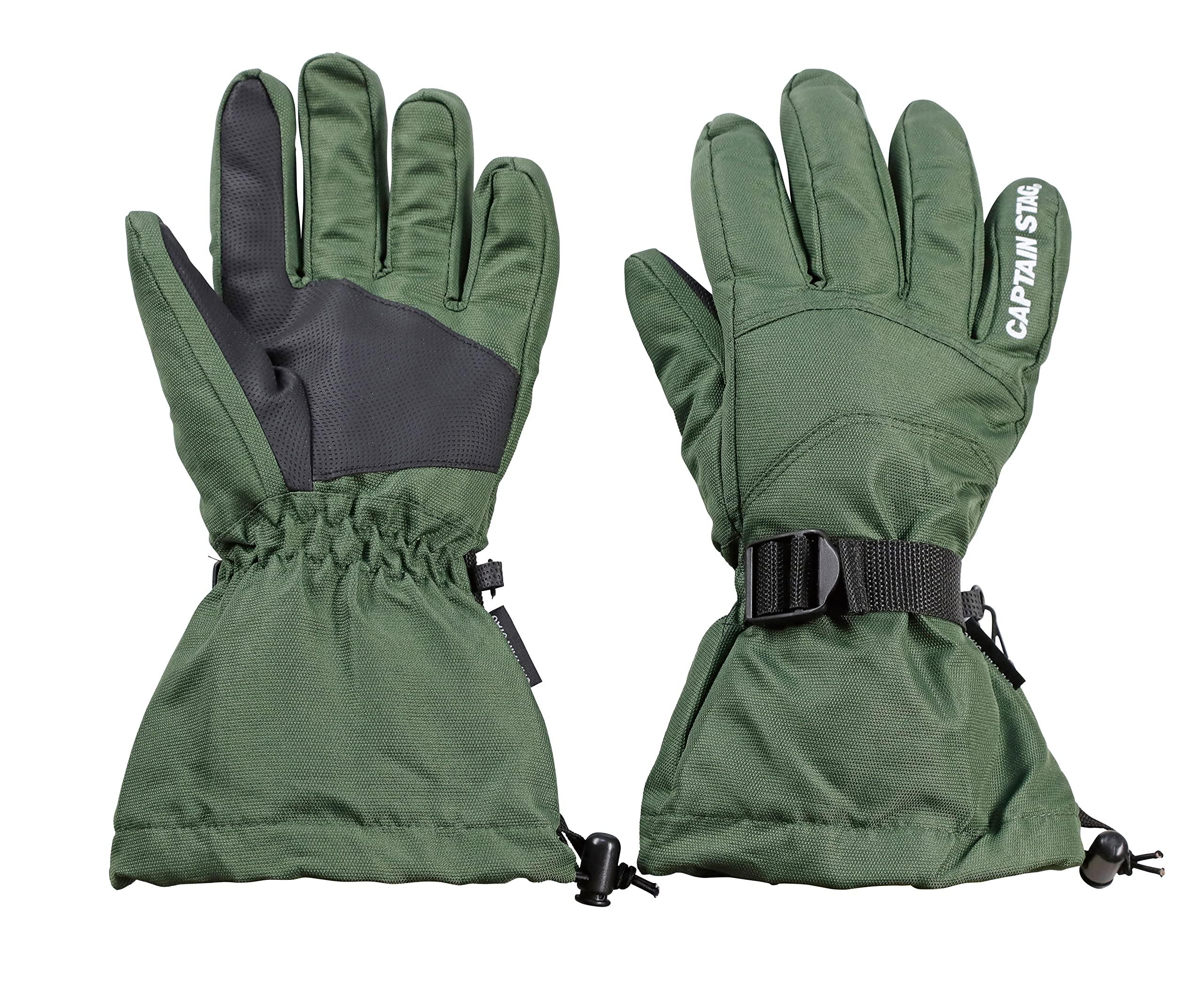CAPTAIN STAG Gloves Waterproof Cold-Weather Long Lined Men's L Size Olive UX-1200