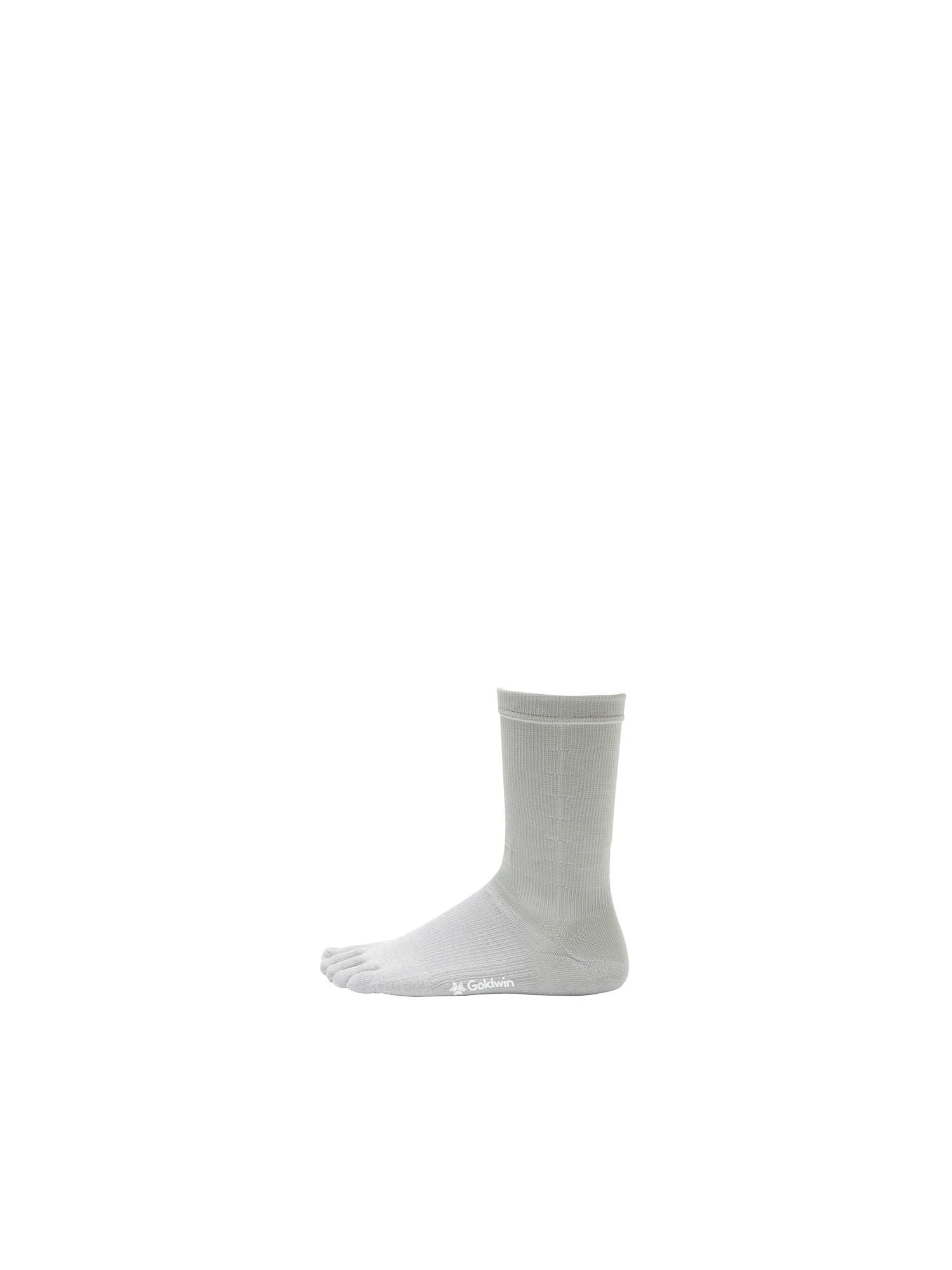 [Goldwin] Paper Fiber 5-toe Mid Cut Socks MIX GRAY 3