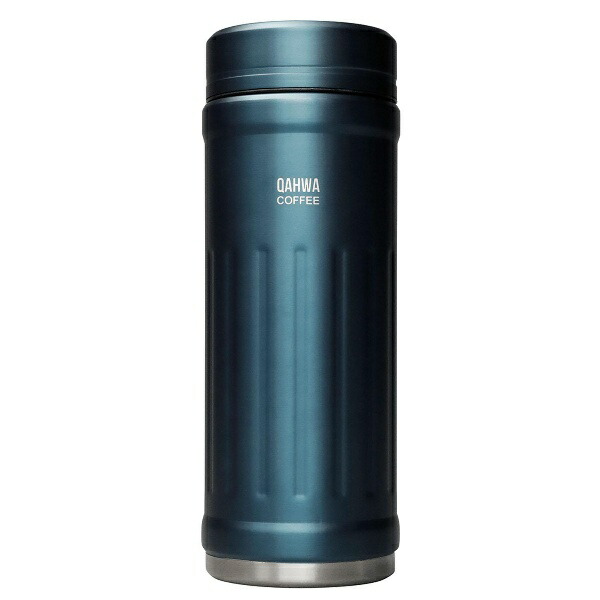 CB JAPAN Vacuum Insulated Double-Wall Teflon-Coated Water Bottle with Direct-Drink Feature, Blue, 410ml, QAHWA Coffee Bottle