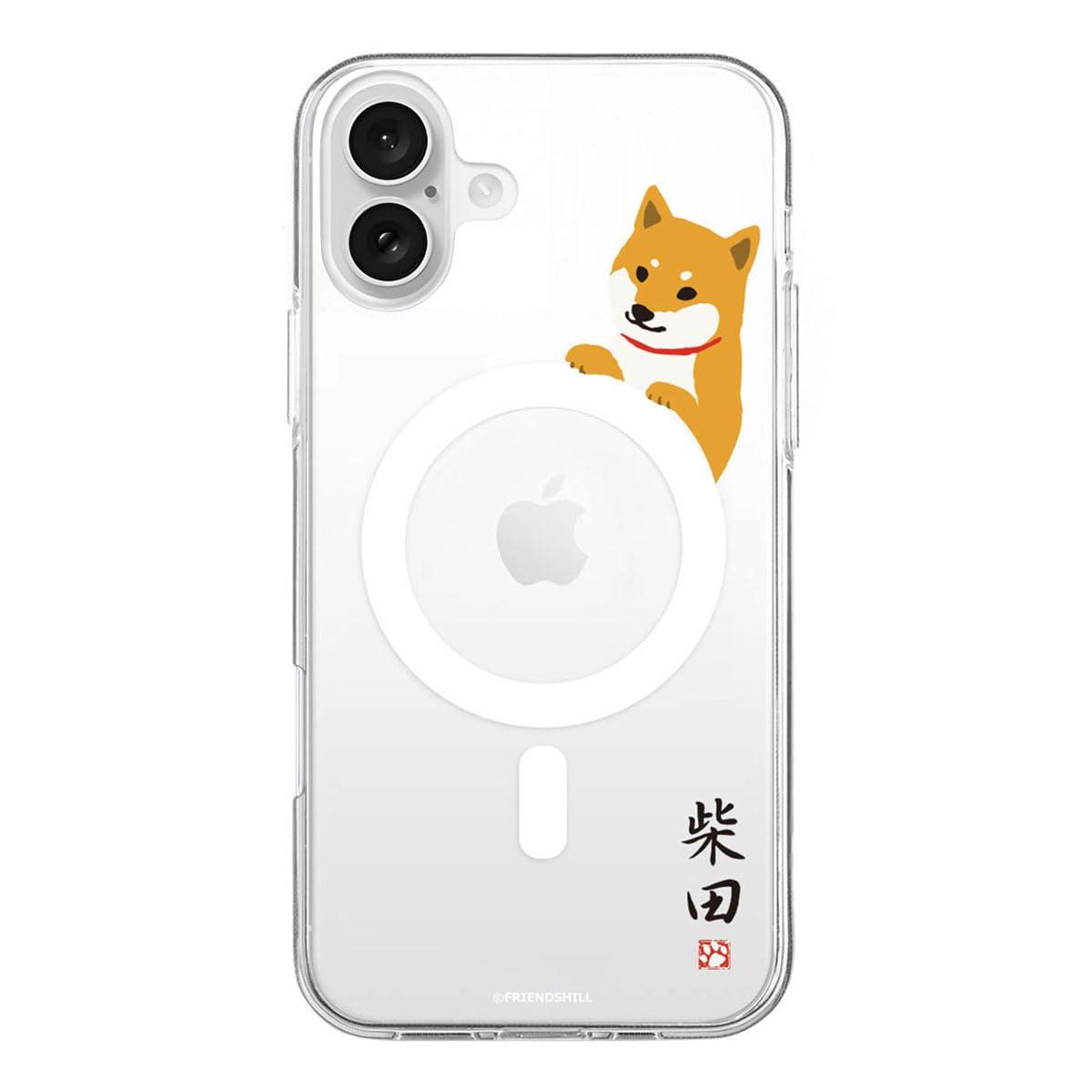 abbi FRIENDS iPhone 16 Plus Case Shibata-san Magsafe Compatible Clear Case [ 4-Corner Air Cushion Shock Absorption Impact Resistant Polycarbonate Back TPU Bezel Dustproof ] Friends Heel Character Goods iPhone Protective Cover ABF27214i16PL Beyond the Fence