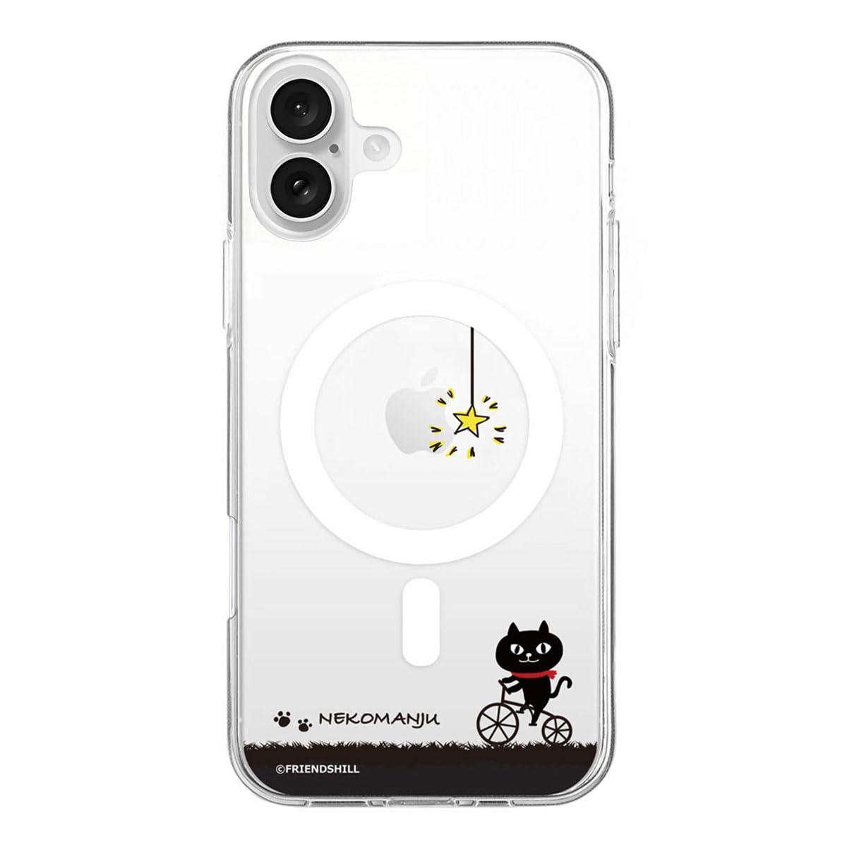 abbi FRIENDS iPhone 16 Plus Case Cat Manju Magsafe Compatible Clear Case 4-Corner Air Cushion Shock Absorption Impact Resistant Polycarbonate Back TPU Bezel Dustproof ] Friends Heel Character Goods iPhone Protective Cover ABF27238i16PL Cycling