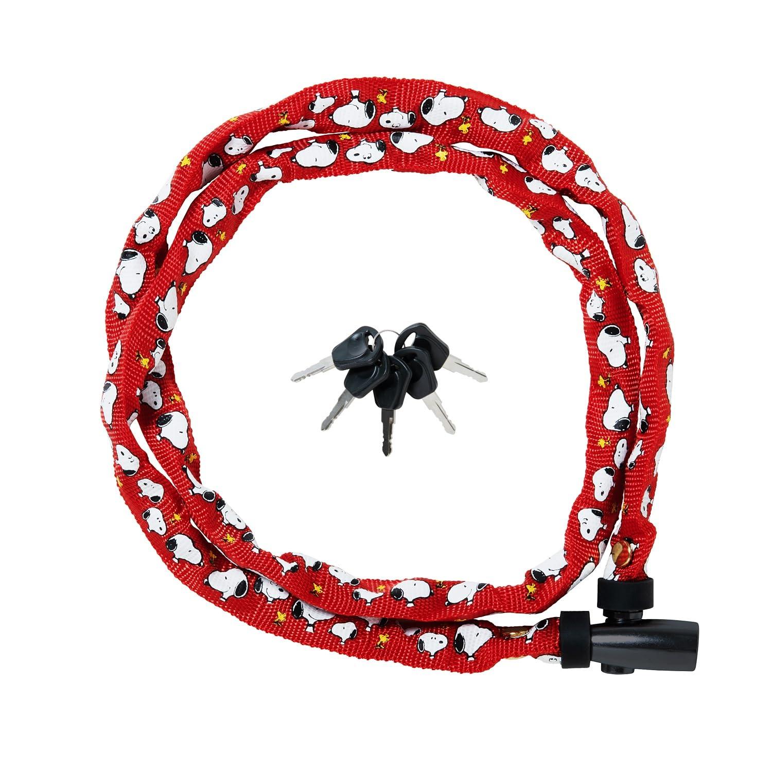 Chain Lock (Snoopy/Key Type 1200mm) Red
