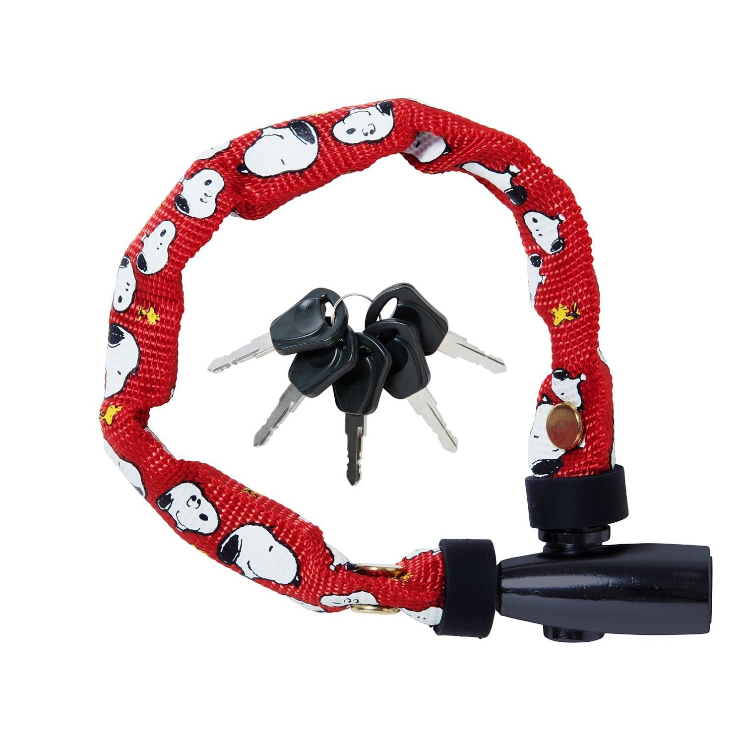 Chain Lock (Snoopy/Key Type 300mm) Red