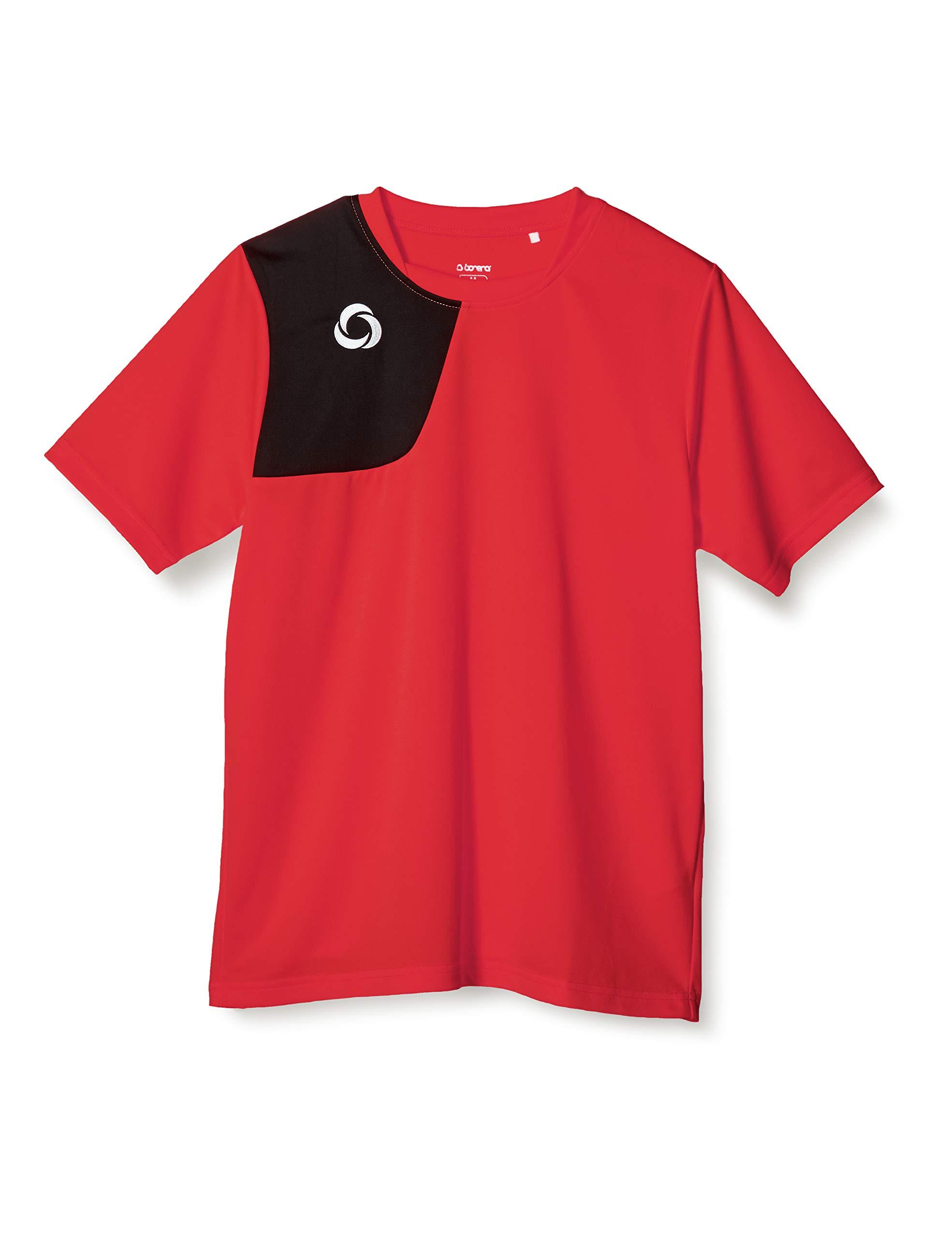 [BONERA] Soccer Futsal Short-Sleeve T-Shirt Standard Practice Shirt STD-PS002T RED XL