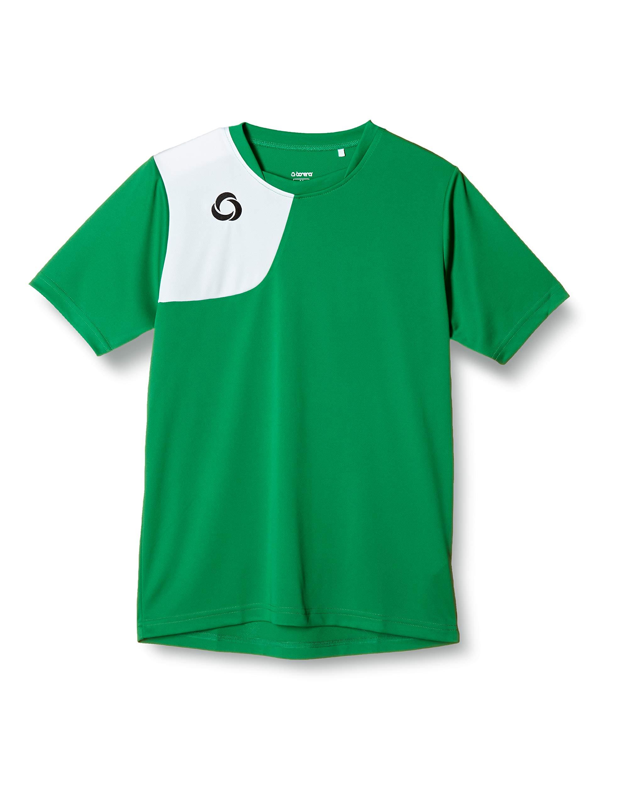 [BONERA] Soccer Futsal Short-Sleeve T-Shirt Standard Practice Shirt STD-PS002T GRN XXL