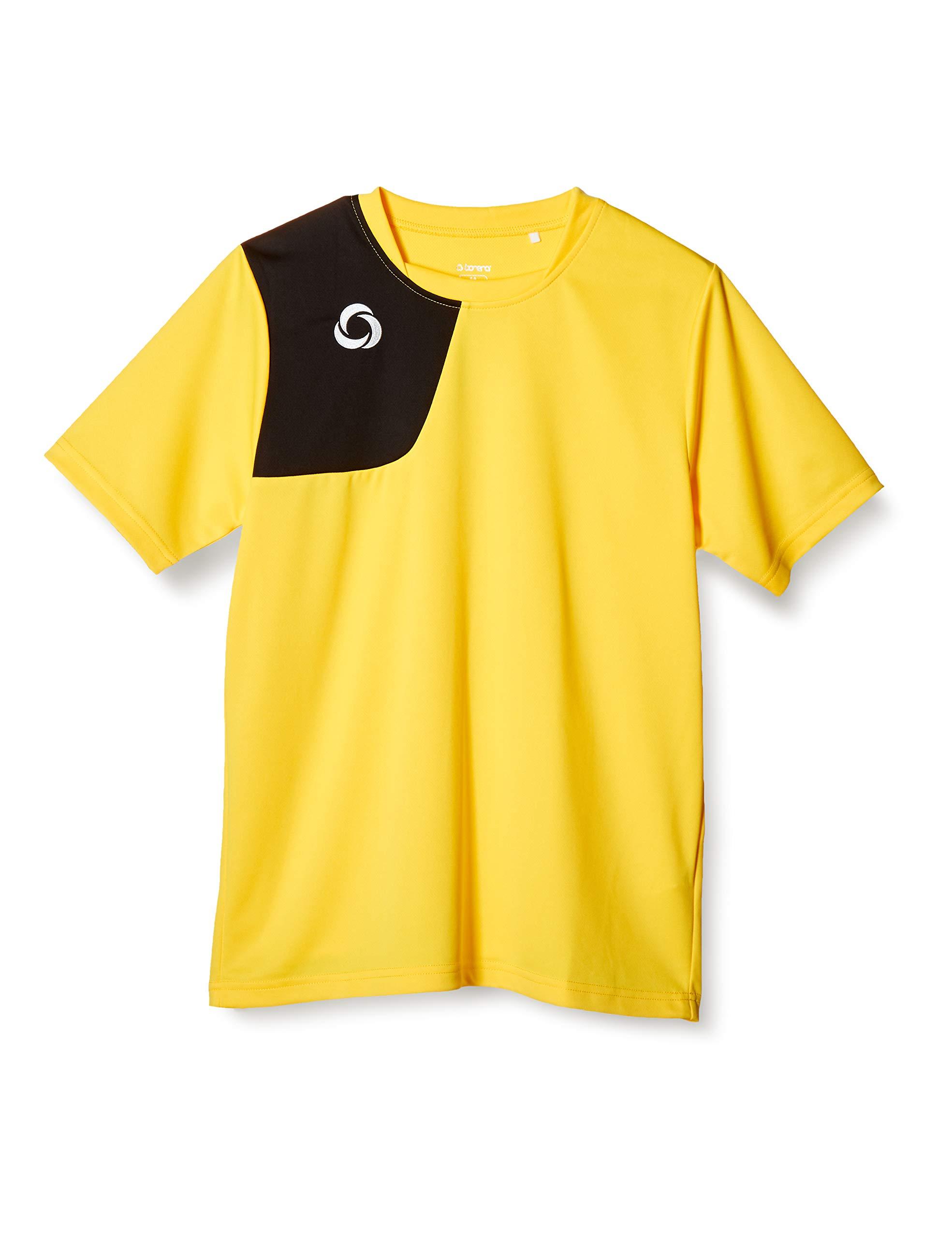 [BONERA] Soccer Futsal Short-Sleeve T-Shirt Standard Practice Shirt STD-PS002T YELLOW L