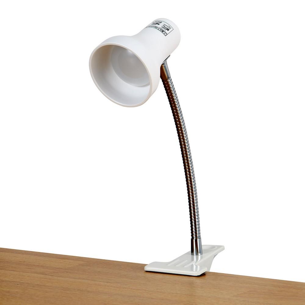 ELPA LED Clip Light LED Light for Study Desk 200lm Daylight Color Equivalent Approx. 1.6m White SPOT-LL201D