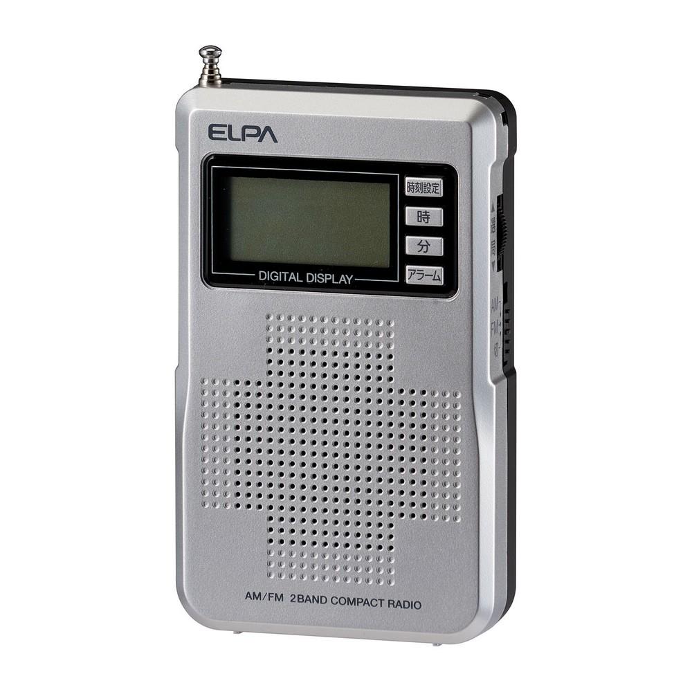 Asahi Electric ELPA AM/FM LCD Compact Radio Digital Tuning System for Stable Station Selection ER-C68FL