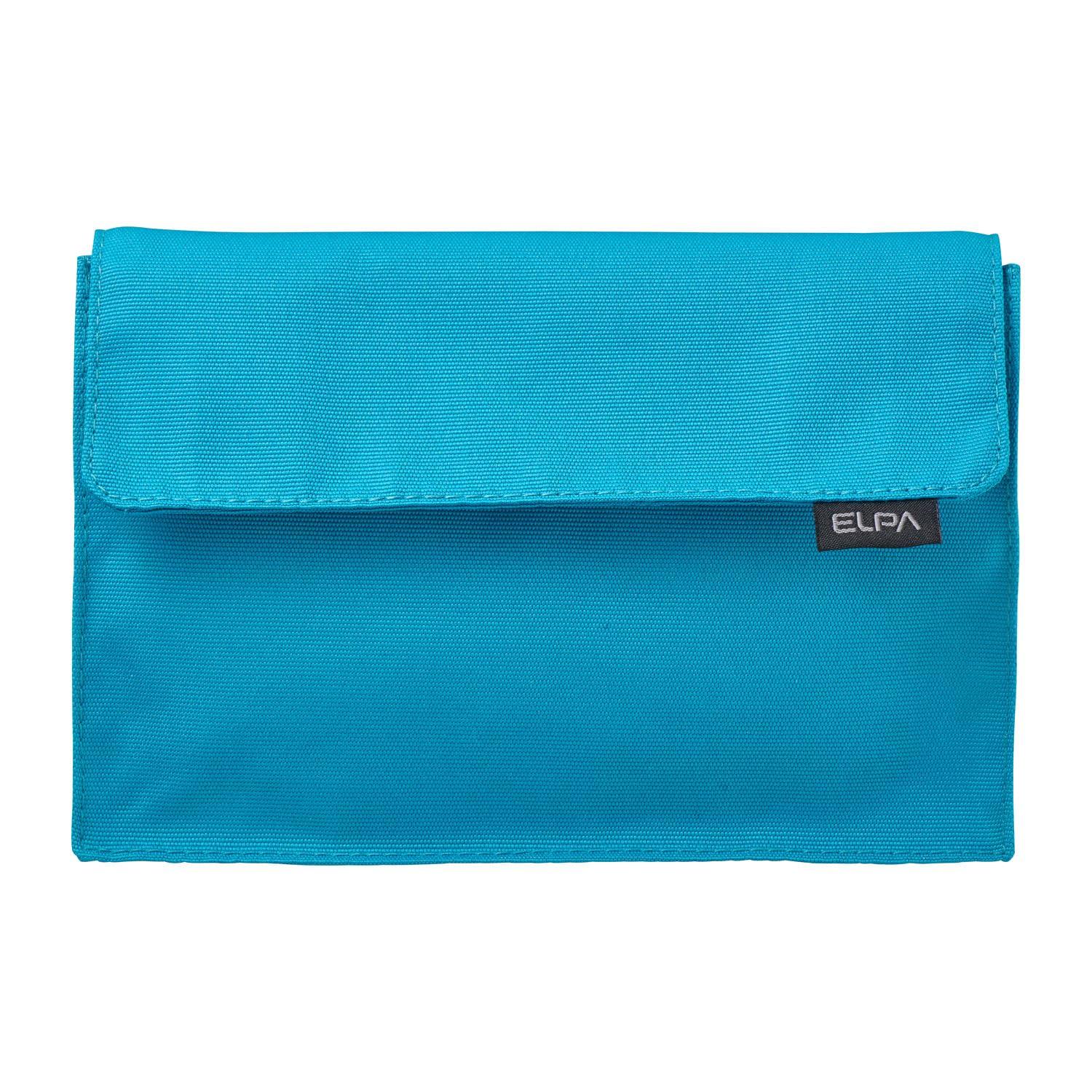 ELPA Notebook PC Pocket Laptop Gadget Pocket PC Pouch Adhesive Storage Mouse Cable Accessories Turquoise OR-PO01(TB)