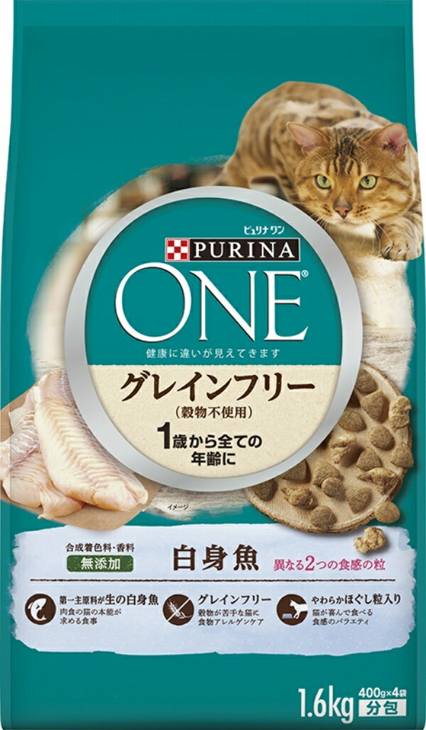 Purina ONE Cat Dry Grain-Free for Cats 1 Year and Older White Fish 1.6kg