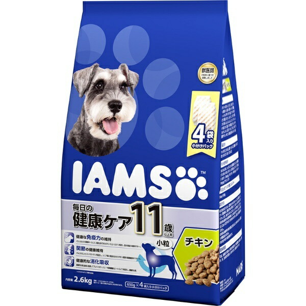 IAMS Dog Food for Dogs 11+ Years - Daily Health Care - Small Bites - Chicken - Senior Dog Formula - 1 Bag (x 1)