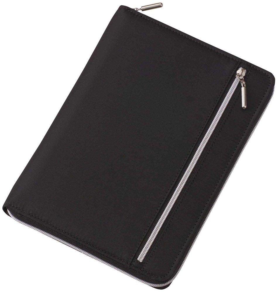 Reimei Fujii Notebook Cover Multi-Cover Notebook Nylon Double Zipper A5 Black CN182B