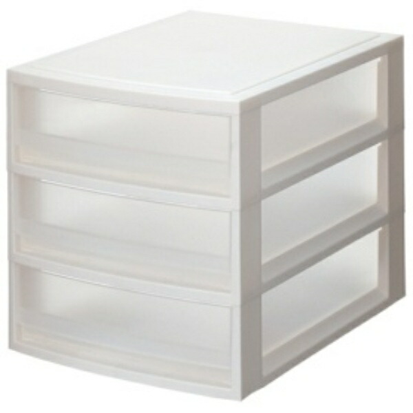 Tenma Desk Organizer Storage Case Made in Japan Room Case Petit A4 Shallow 3-Tier Slim Drawer Letter Case Plastic Case for Documents and Small Items