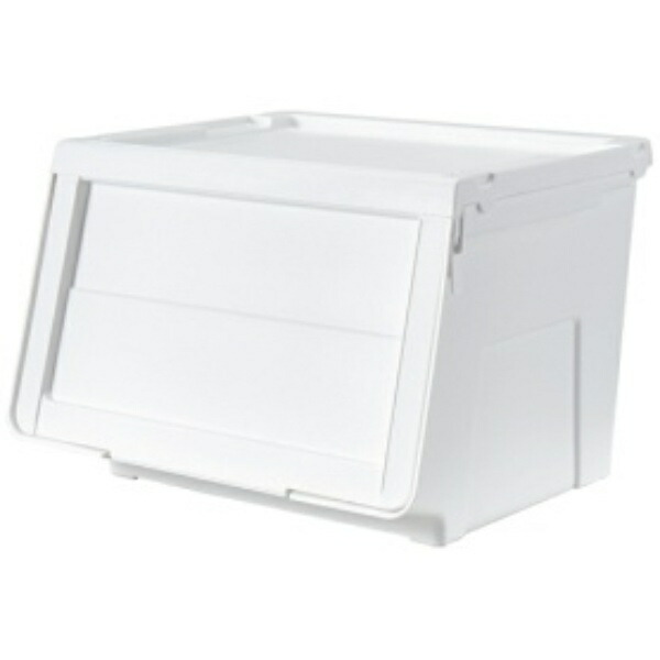 Tenma Flap-style storage box for easy access to contents KABAKO MONO M Ready-to-use storage case with versatile design Flap door Clothing storage case White color conceals contents Plastic