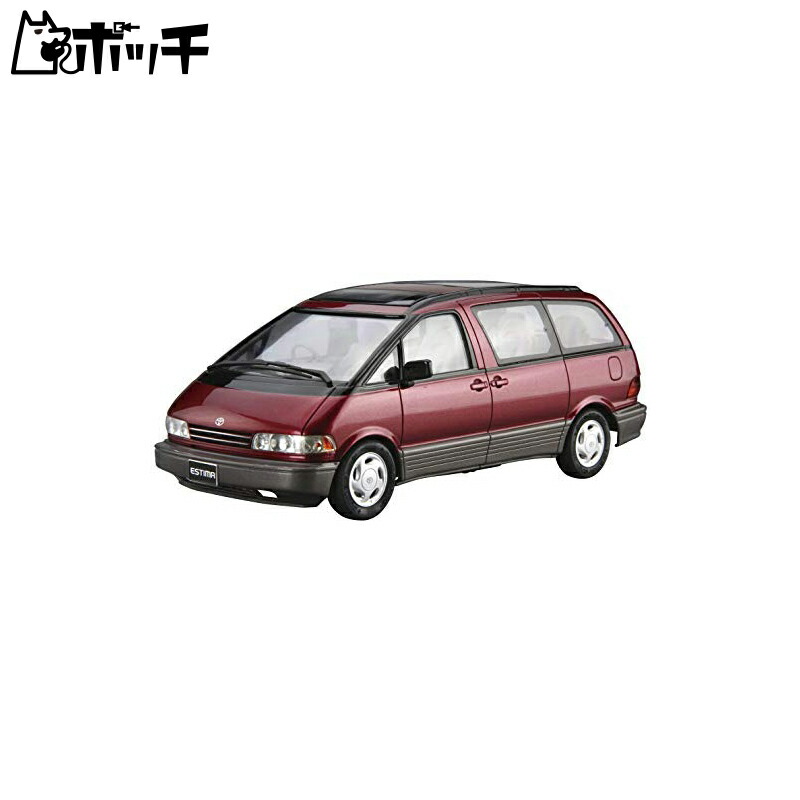 Aoshima Cultural Textbook Co., Ltd. 1/24 The Model Car Series No.115 Toyota TCR11W Estima Twin Moon Roof 1990 Plastic Model Kit