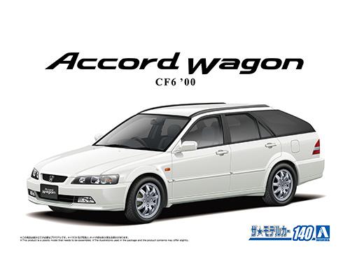 Aoshima Cultural Textbook Co., Ltd. 1/24 The Model Car Series No.140 Honda CF6 Accord Wagon VTL '00 Plastic Model Kit (Automobile)