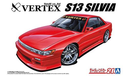Aoshima Cultural Textbook Co., Ltd. 1/24 The Tuned Car Series No.21 Nissan VERTEX PS13 Silvia '91 Plastic Model Kit (Automobile)