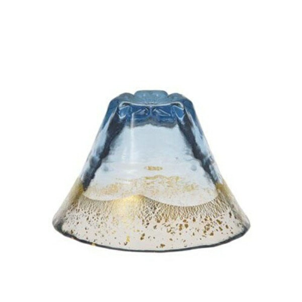 Toyo Sasaki Glass Wagarasu Atsu Fujimi Sakura Sake Cup Indigo Gold Leaf 80ml Made in Japan Cup Sake Glass Mount Fuji Glass Cup Gift Present Present Respect for the Aged Day Father's Day Mother's Day Birthday 42150TS-G-LSHB
