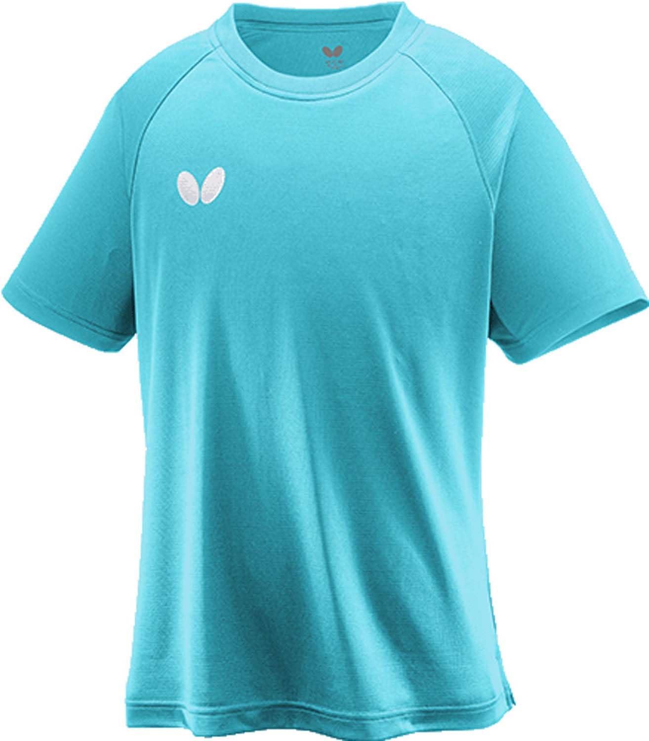 Butterfly Table Tennis Short-Sleeve T-Shirt Win Logo T-Shirt II Unisex Turquoise Blue (123) SS 46420