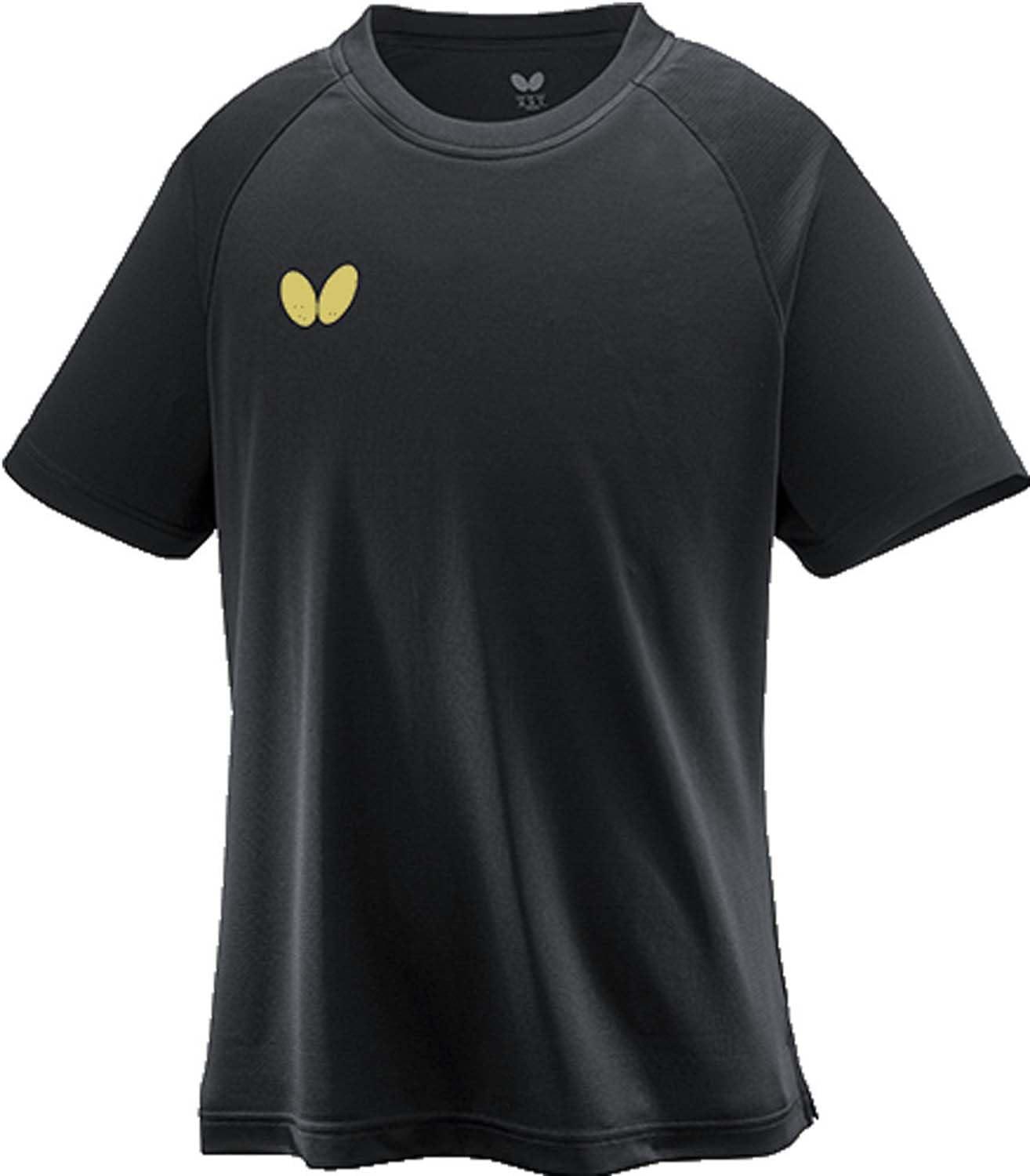 Butterfly Table Tennis Short-Sleeve T-Shirt Win Logo T-Shirt II Unisex Black/Gold (956) SS 46420