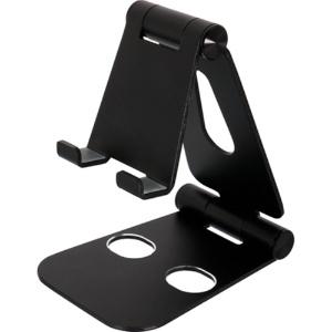 Owltech Aluminum Stand for Smartphones and Tablets Adjustable Angle Charges While in Place Compact Foldable Design Black OWL-STD03-BK